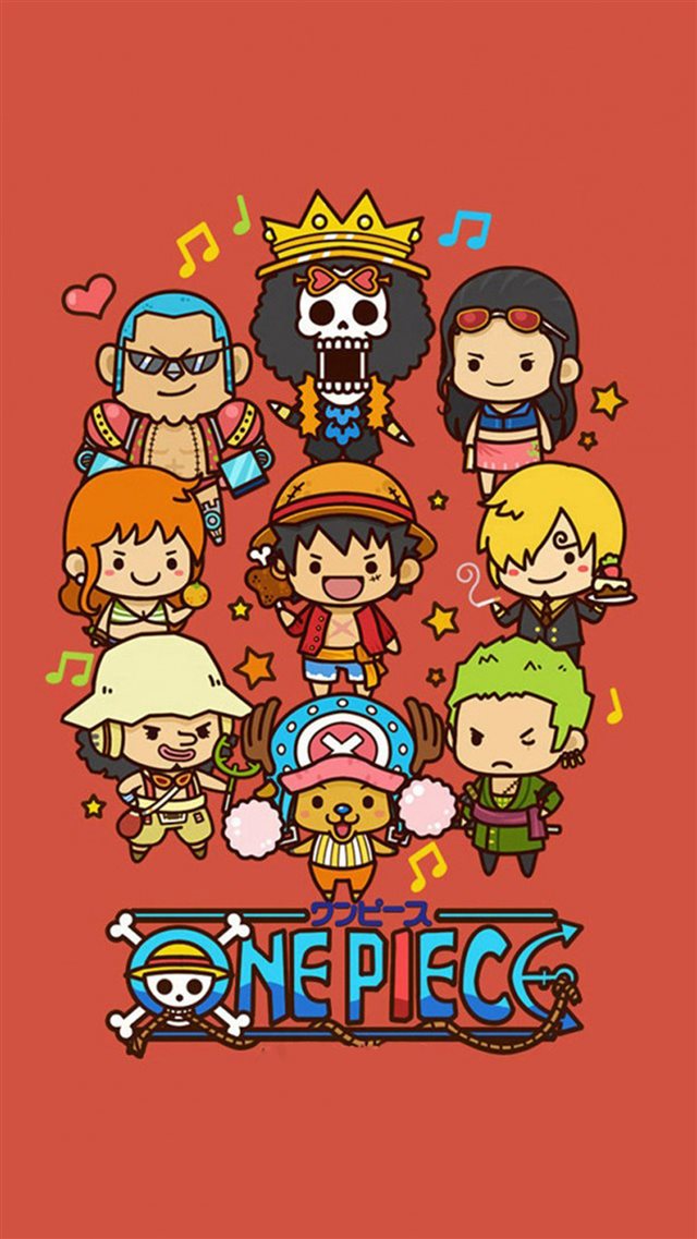 Cute Lovely One Piece Cartoon Poster iPhone 8 wallpaper 