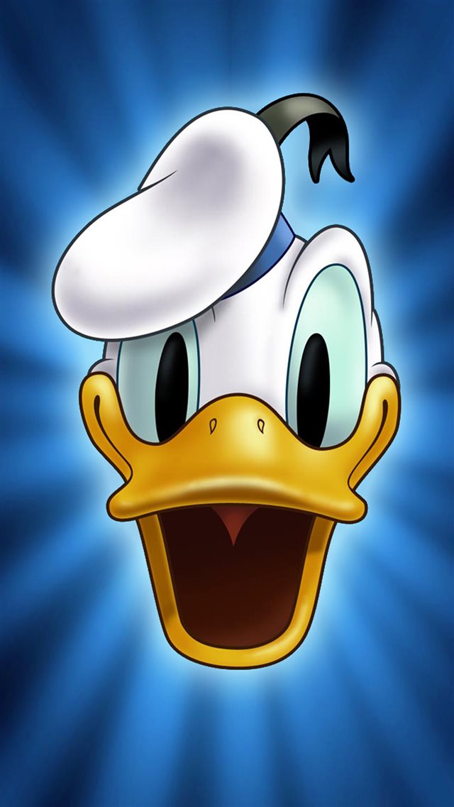 Cute Cartoon Donald Duck Face iPhone 8 wallpaper 