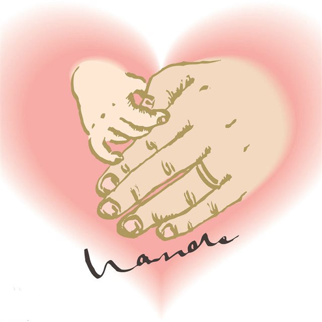 Mother's Hand Hold Baby's Hand Love Heart iPad wallpaper 