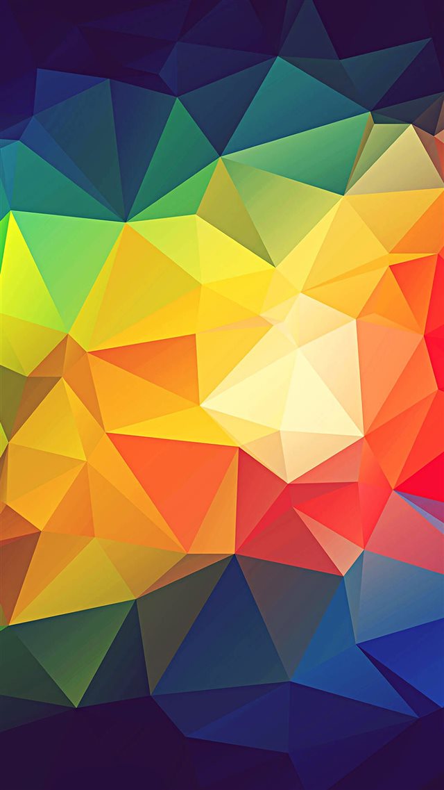 Colorful Abstract Triangle Shapes Render iPhone 8 wallpaper 