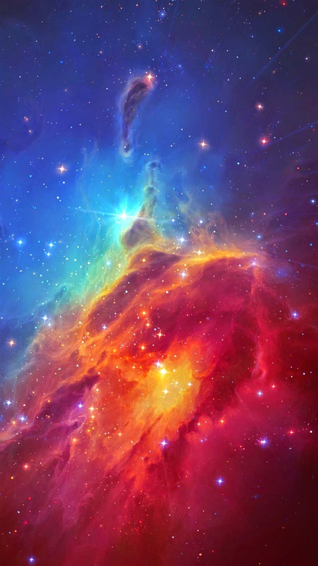 Stunning Colorful Space Nebula iPhone 8 wallpaper 