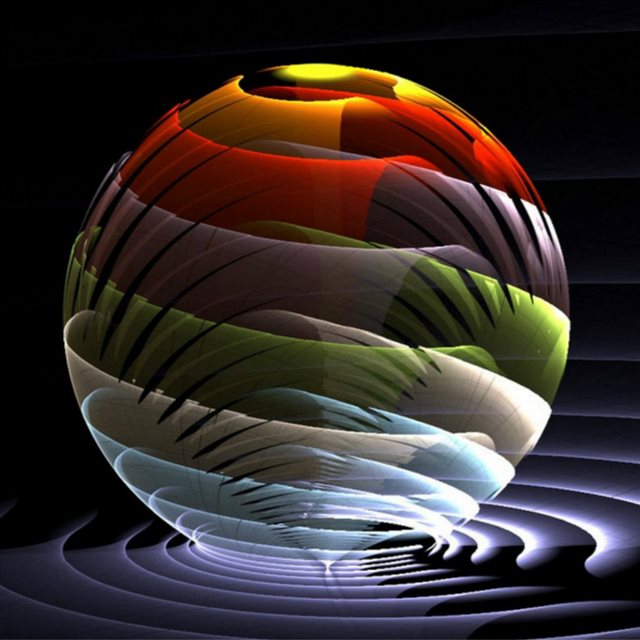 3D Spherical Colors iPad wallpaper 