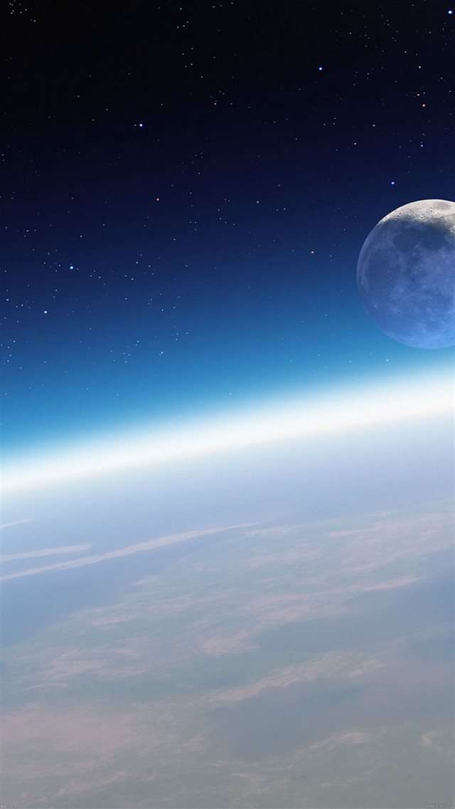 Moon Orbit Outer Space View iPhone 8 wallpaper 