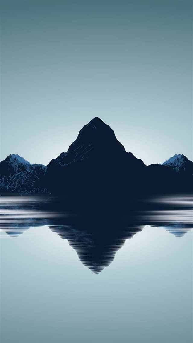 Nature Mountains Reflection In River iPhone 8 wallpaper 