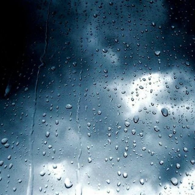 Lightning Storm Rainy Wet Glass Window iPad wallpaper 