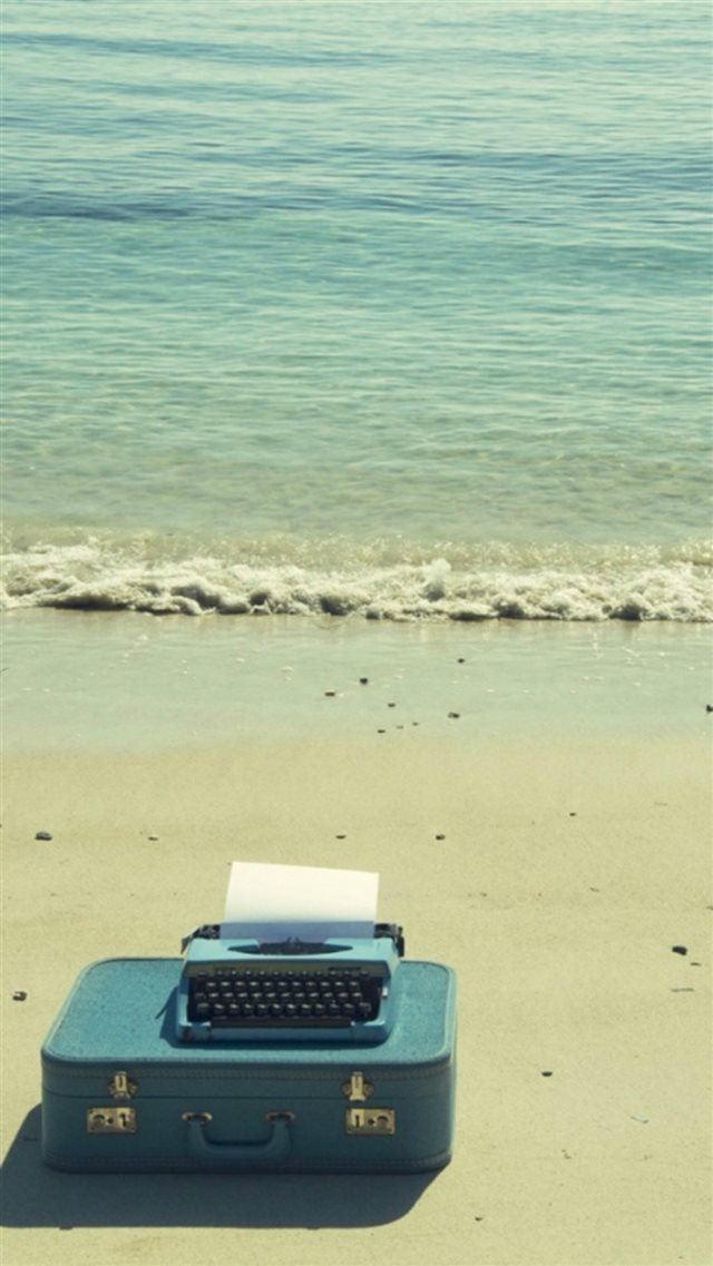 Nature Ocean Sea Beach Suitcase Fax iPhone 8 wallpaper 