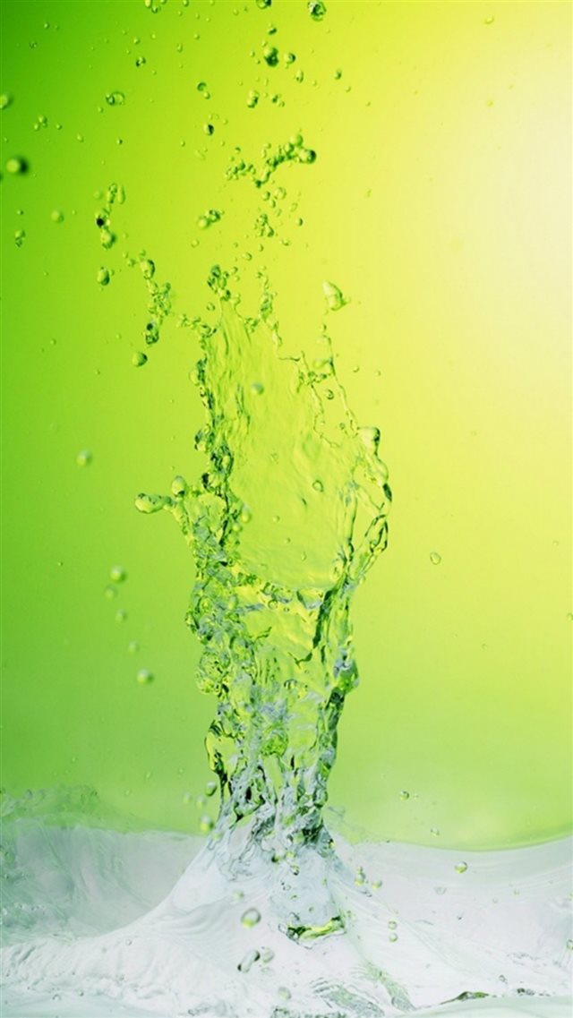 Abstract Crystal Icy Water Splash Green Background iPhone 8 wallpaper 