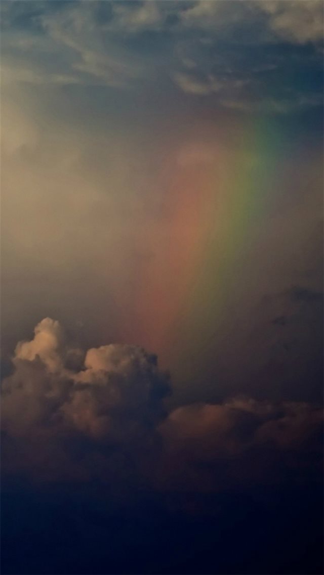 Rainbow Across Cloudy Storm After Rain iPhone 8 wallpaper 