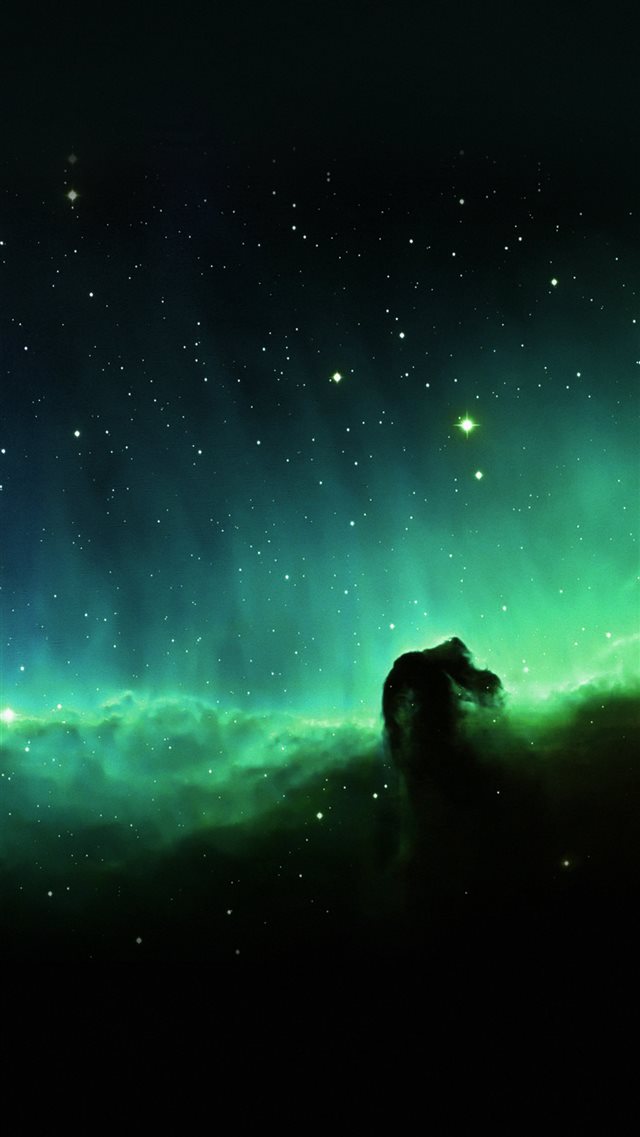 Horse Head Blue Nebula Sky Space Stars iPhone 8 wallpaper 