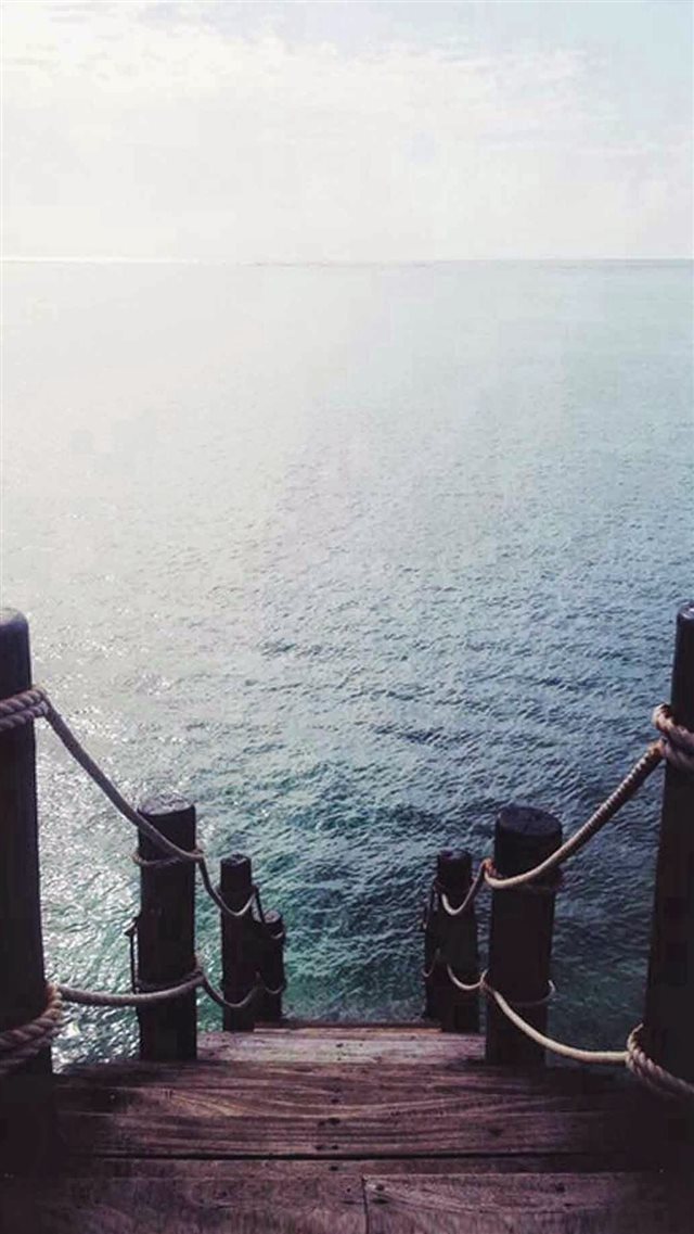 Pier Dock Ocean View iPhone 8 wallpaper 