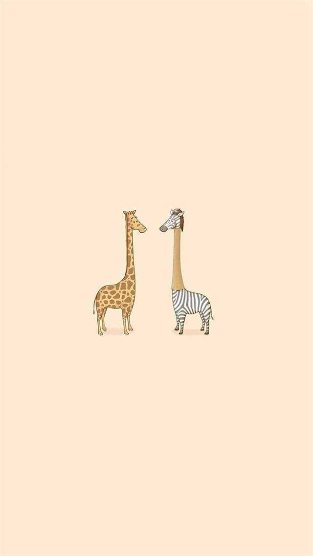 Cute Giraffe Yellow Animal Minimal iPhone 8 wallpaper 