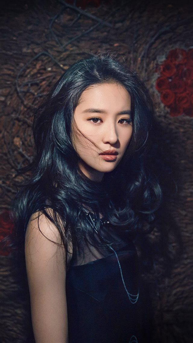 Girl Liu Yifei China Film Actress Model Singer Dark iPhone 8 wallpaper 