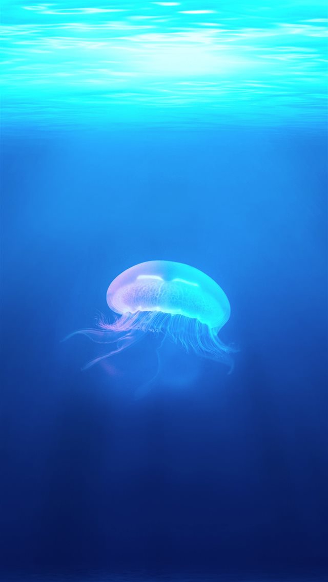 Ocean Jellyfish Surreal Light iPhone 8 wallpaper 