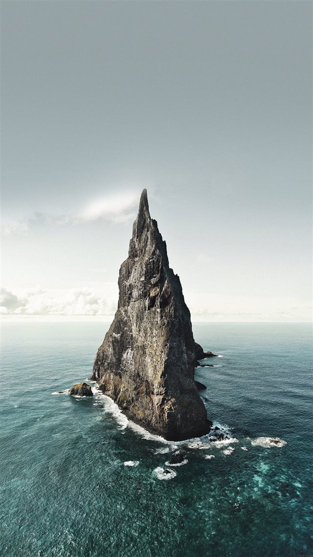 Vast Ocean Rock Landscape iPhone 8 wallpaper 