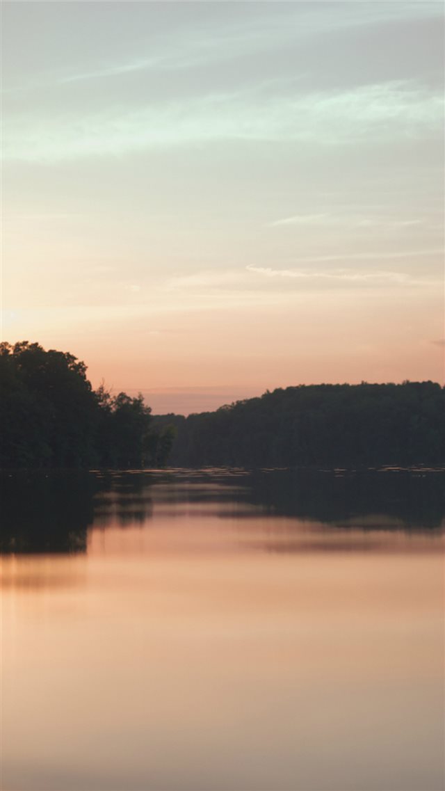 Nature Sunset Calm Mountain Lake Scenery iPhone 8 wallpaper 