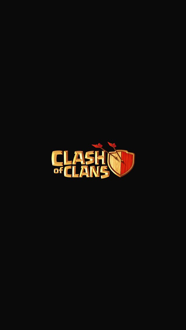 Clash Of Clans Logo Art Dark Game iPhone 8 wallpaper 