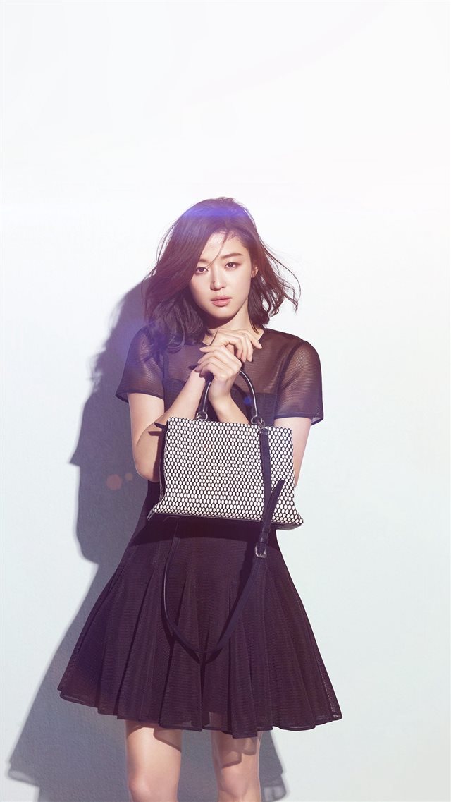Jun Ji Hyun Actress Kpop Cute Beauty Blue Flare iPhone 8 wallpaper 