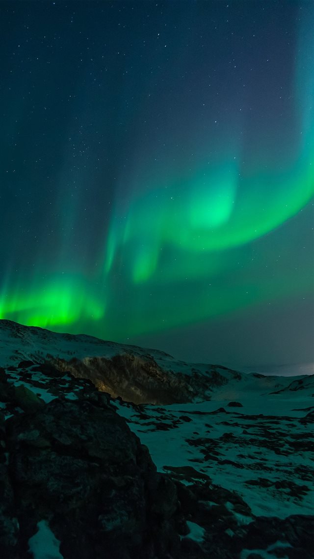 Aurora Nature Night Sky iPhone 8 wallpaper 