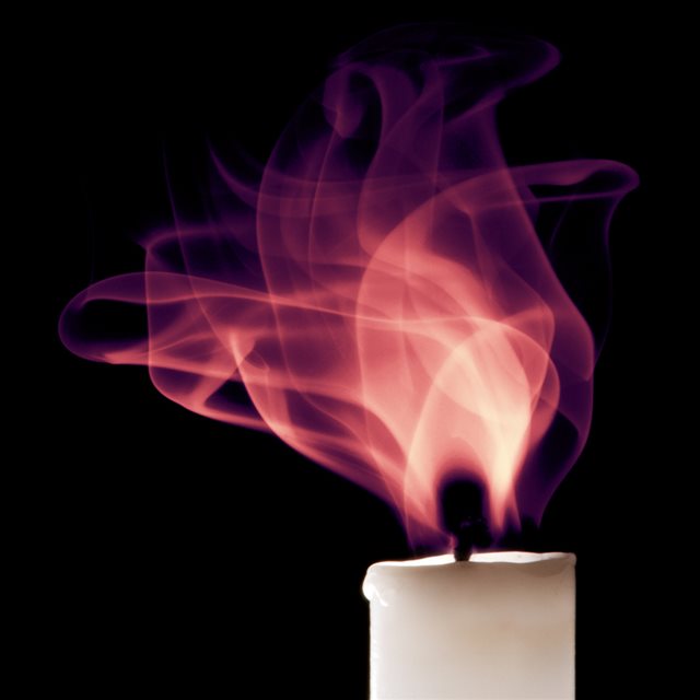 Candle Fire Smoke Dark iPad wallpaper 