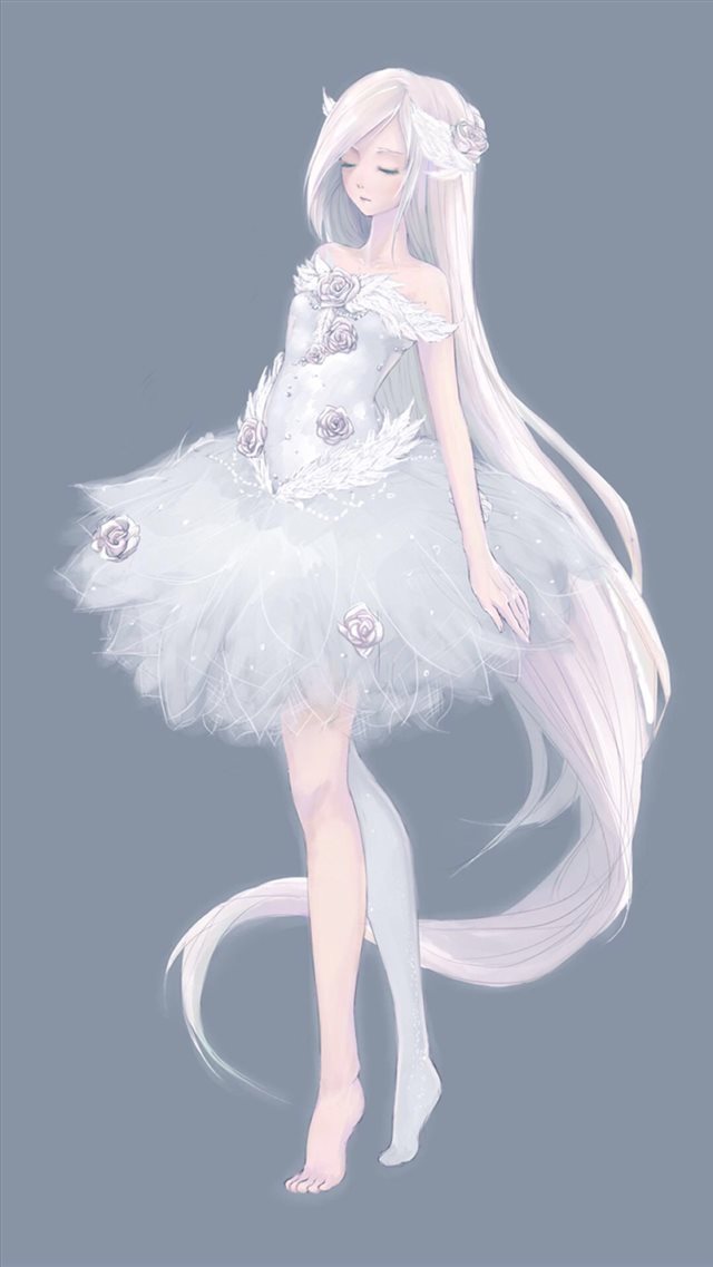 Anime Dreamy Cartoon Fairy Girl iPhone 8 wallpaper 