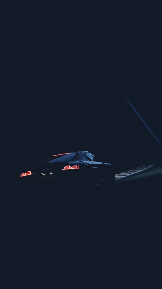 Audi Car Drive Blue Dark Road Street iPhone 8 wallpaper 