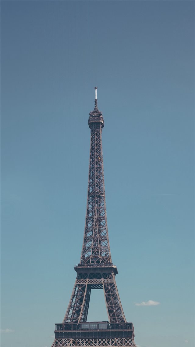 Eiffel Tower Paris City Blue Sky iPhone 8 wallpaper 