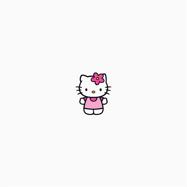 Hello Kitty Logo Cute Art Illustration iPad wallpaper 