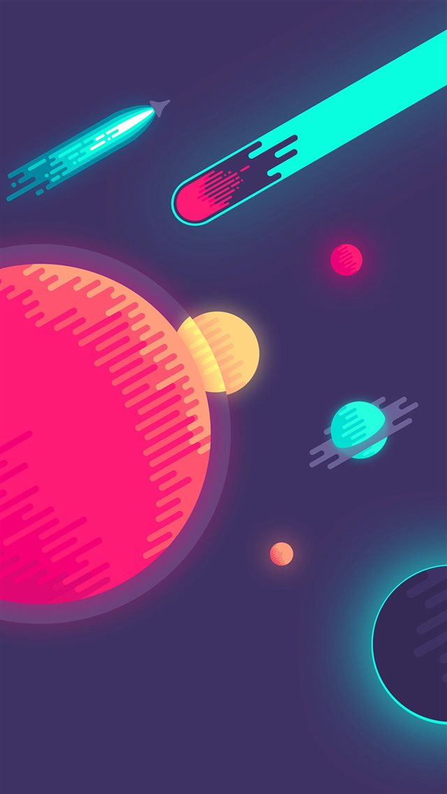 Space Minimal Art Illustration iPhone 8 wallpaper 