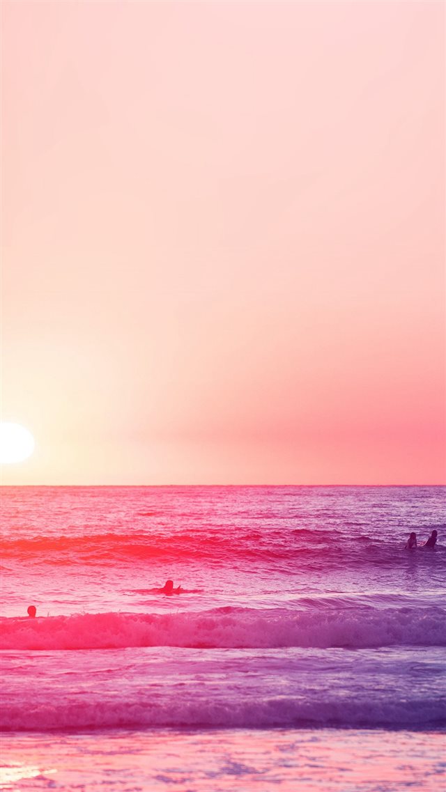 Happy Beach Sea Holiday Nature Fun City Pink iPhone 8 wallpaper 