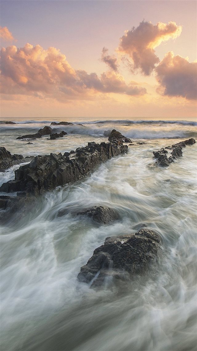 Sea Ocean Water Sunset Nature iPhone 8 wallpaper 