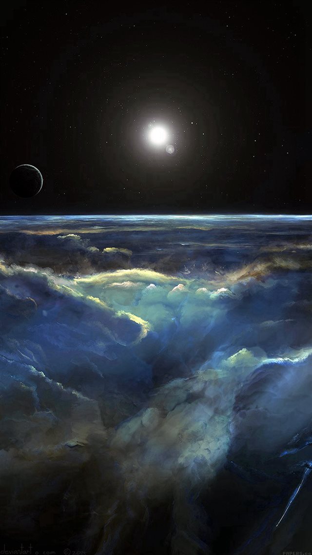 Space View Art Iillust Dark iPhone 8 wallpaper 