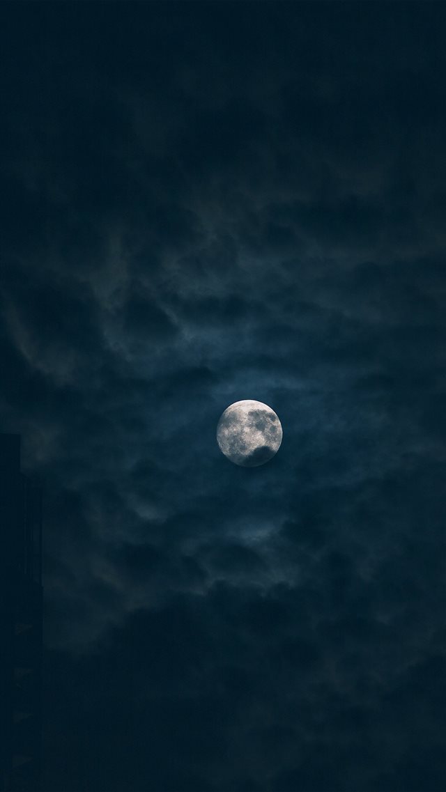 Moon Sky Dark Night Nature iPhone 8 wallpaper 