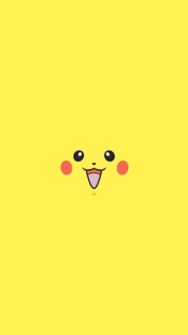 Pikachu Pokemon Minimal Flat iPhone 8 wallpaper 
