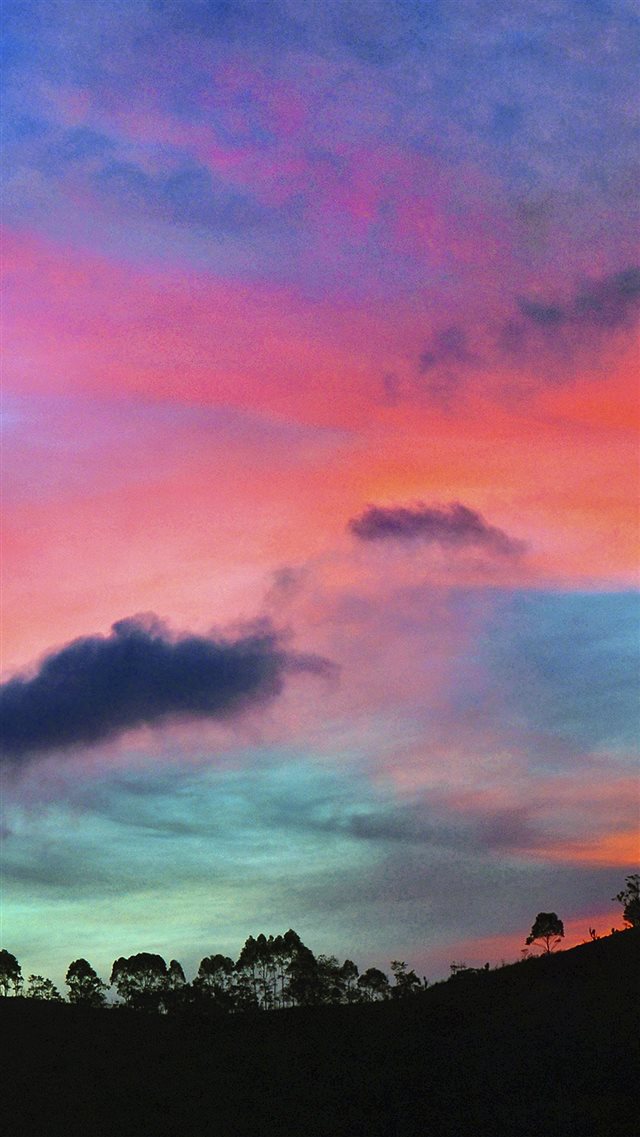 Sky Rainbow Cloud Sunset Nature iPhone 8 wallpaper 