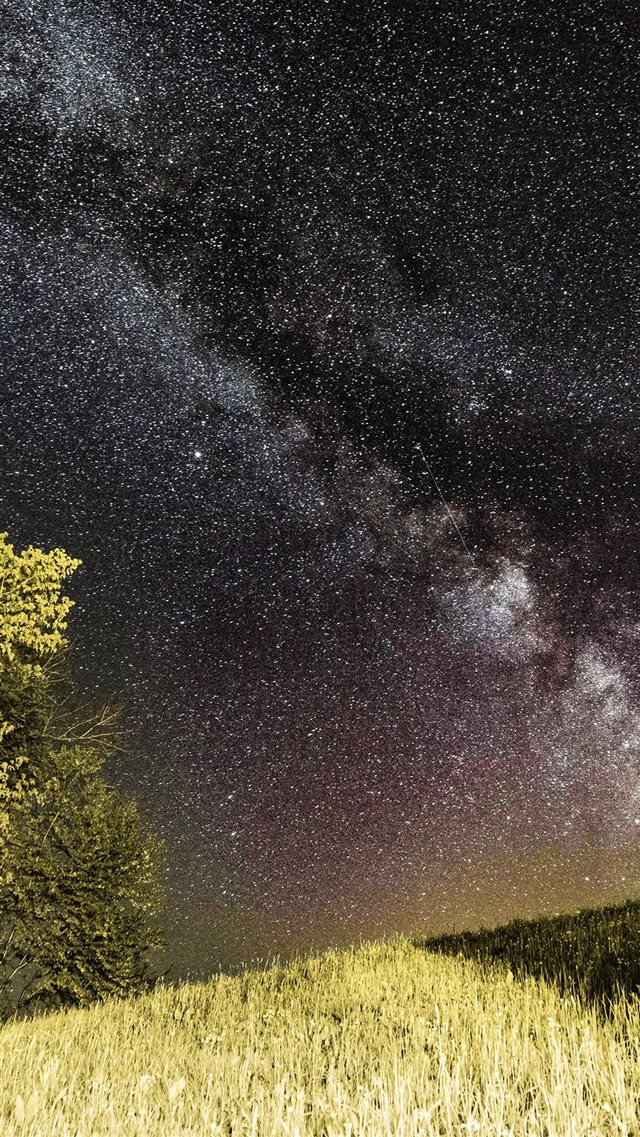 One Dark Night Sky Starry Space iPhone 8 wallpaper 