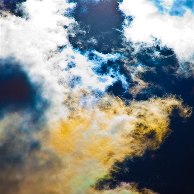 Sunny Cloudy Sky View iPad wallpaper 