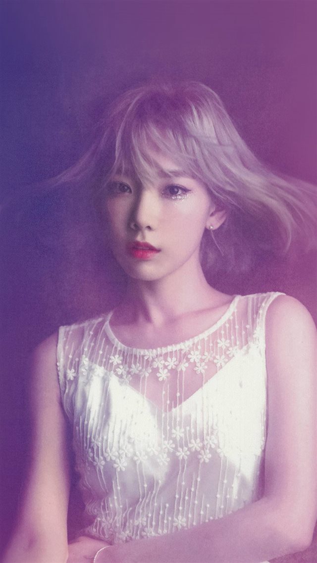 Taeyeon Snsd Kpop Girl Purple Pink iPhone 8 wallpaper 