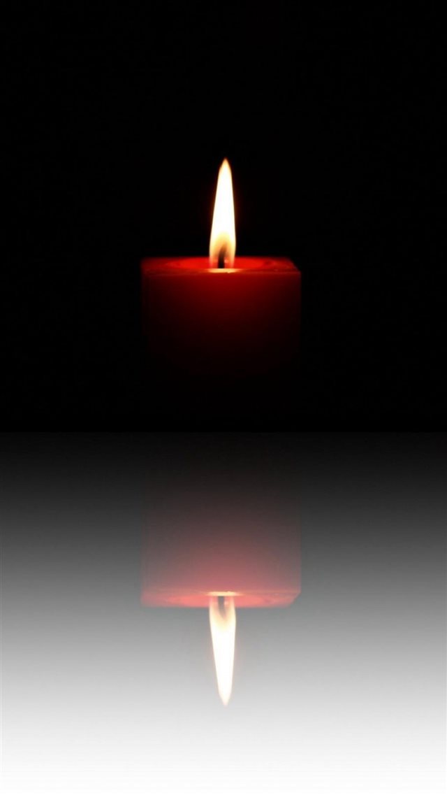 Candle Flame Image Reflection Dark iPhone 8 wallpaper 
