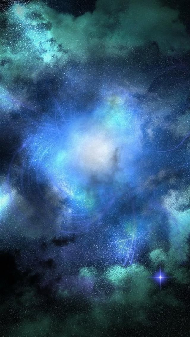 Dark Night Clouds Nebula iPhone 8 wallpaper 