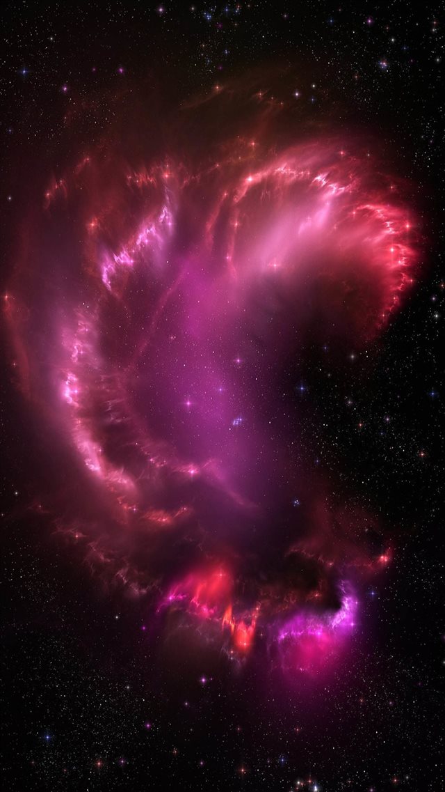 Outer Space Red Clouds Shiny Starry iPhone 8 wallpaper 