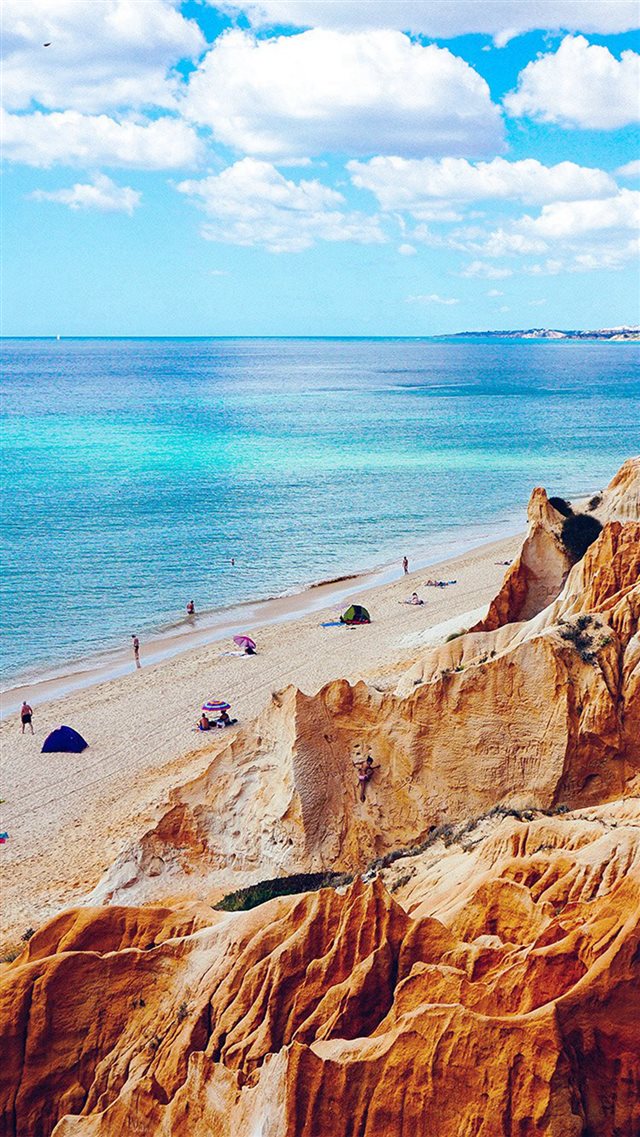 Nature Sea Vacation Beach Rock Summer Blue iPhone 8 wallpaper 