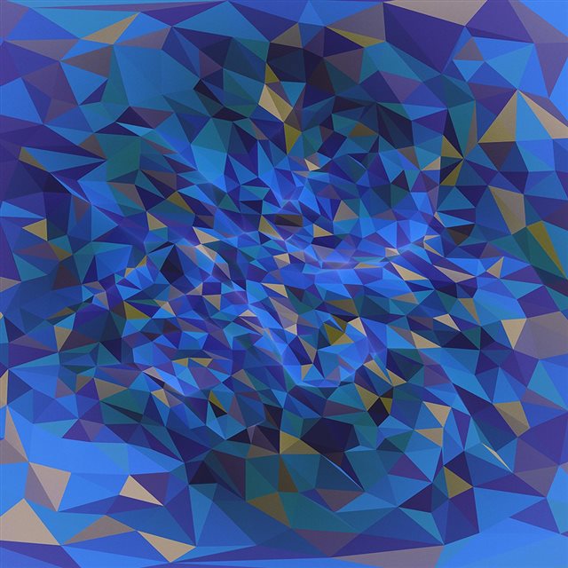 Metaphysics Art Dark Blue Polygon Pattern iPad wallpaper 