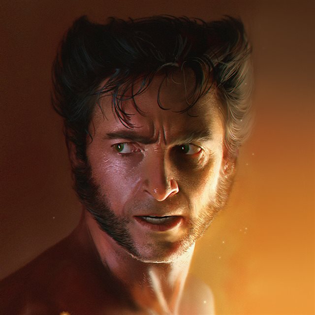Wolverine Xman Hero Illustration Art iPad wallpaper 