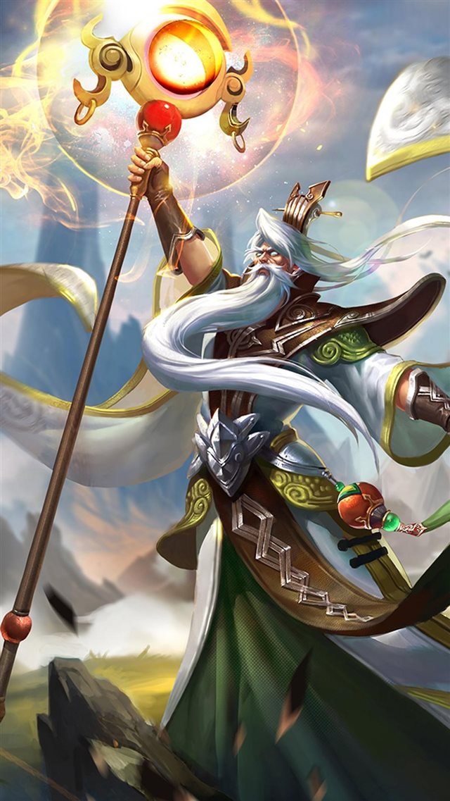King glory Jiang Ziya Game Poster iPhone 8 wallpaper 