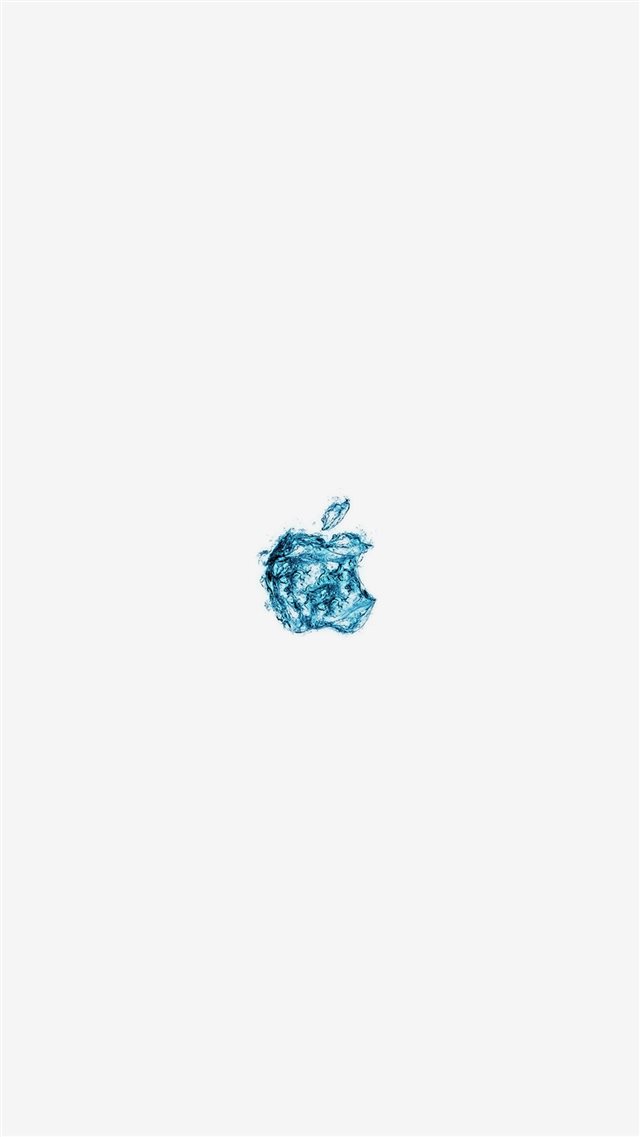 Apple Logo Water White Blue Art Illustration iPhone 8 wallpaper 