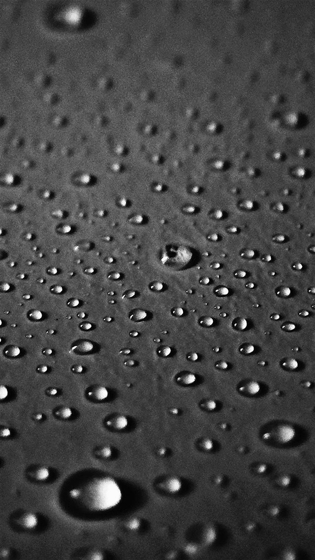 Waterdrop Dark Bw Rain Pattern iPhone 8 wallpaper 