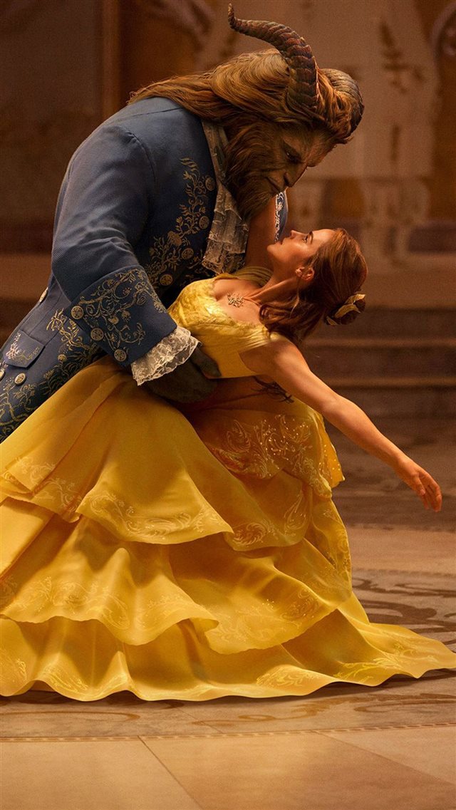 Beauty And The Beast Emma Watson Dancing With Prince iPhone 8 wallpaper 