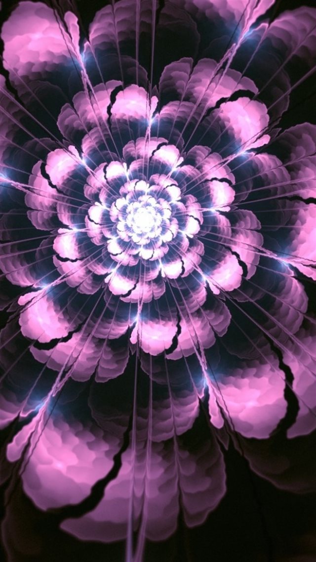 Abstract Bloomy Flower Petals Dark Pattern Art iPhone 8 wallpaper 