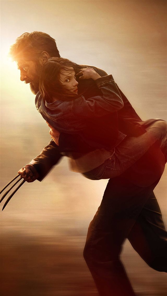  Wolverine Rogan Fight Holding Girl Poster iPhone 8 wallpaper 