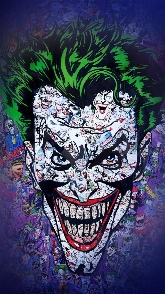 Joker Art Face Illustration Art iPhone 8 wallpaper 